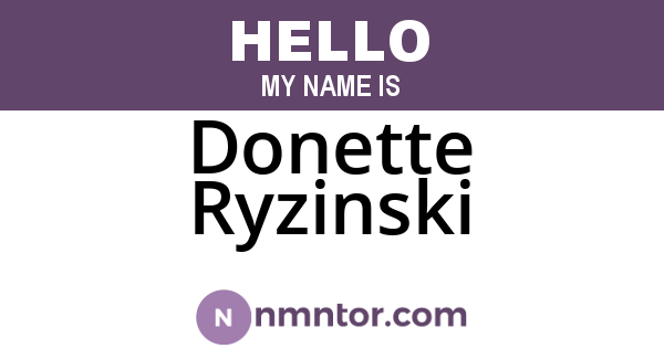Donette Ryzinski