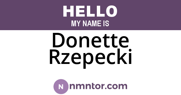 Donette Rzepecki