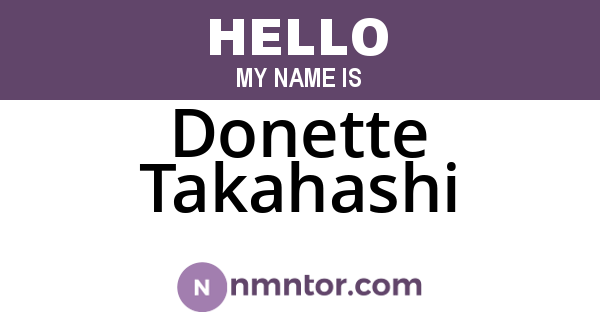 Donette Takahashi