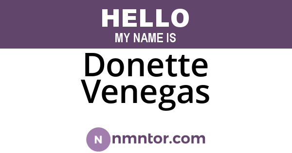Donette Venegas