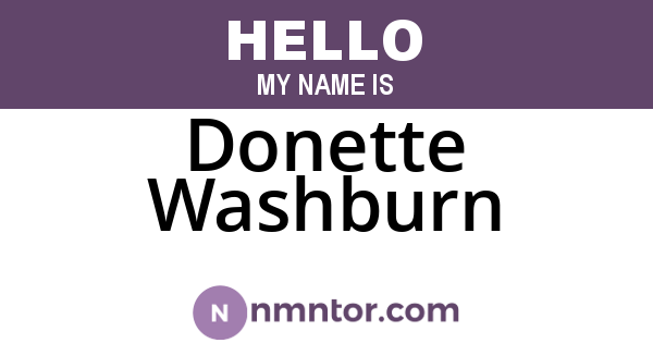 Donette Washburn