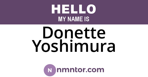 Donette Yoshimura