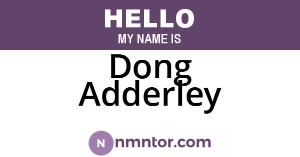 Dong Adderley