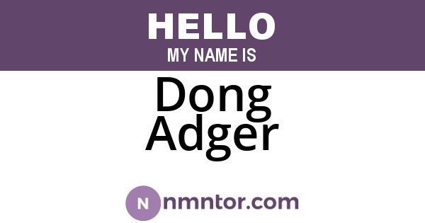 Dong Adger