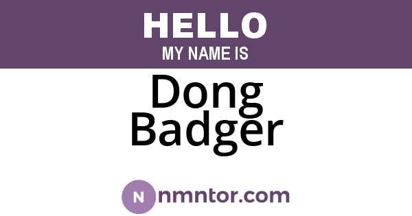 Dong Badger