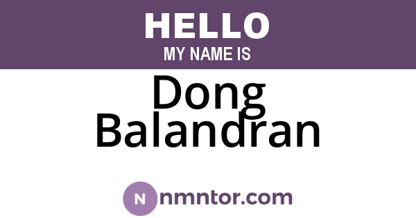 Dong Balandran