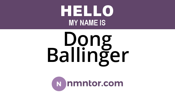 Dong Ballinger