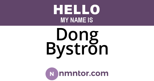 Dong Bystron