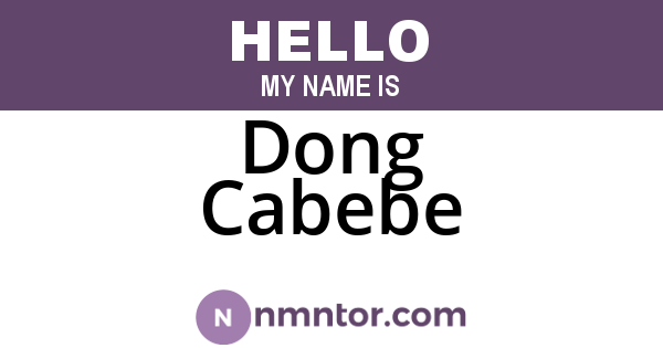 Dong Cabebe