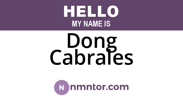 Dong Cabrales