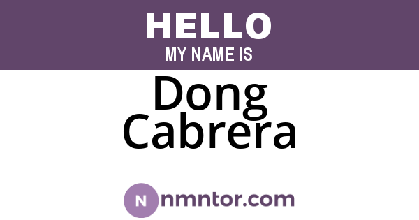 Dong Cabrera