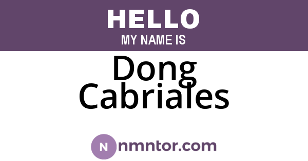 Dong Cabriales