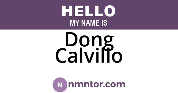 Dong Calvillo