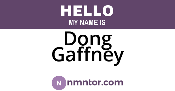 Dong Gaffney