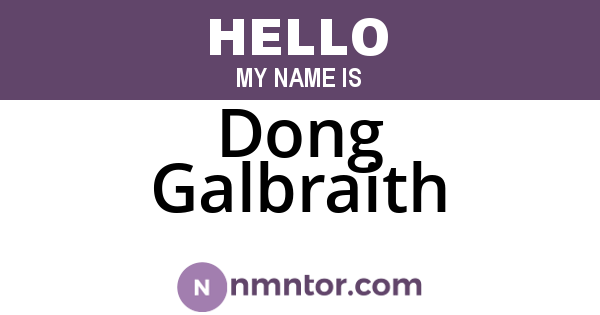 Dong Galbraith