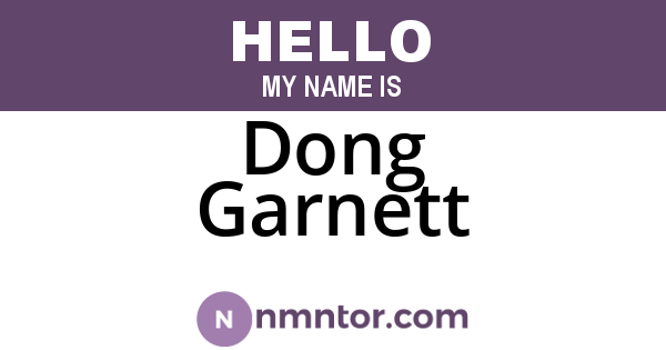 Dong Garnett