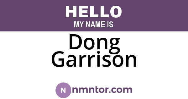 Dong Garrison