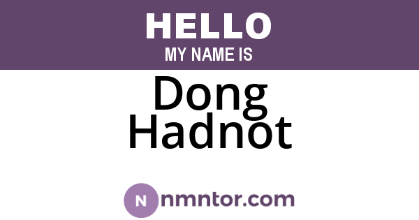 Dong Hadnot