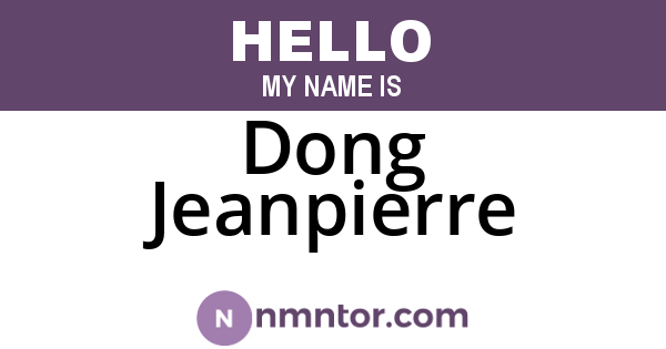 Dong Jeanpierre