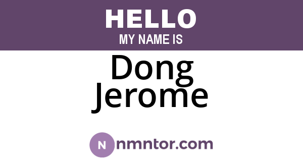 Dong Jerome
