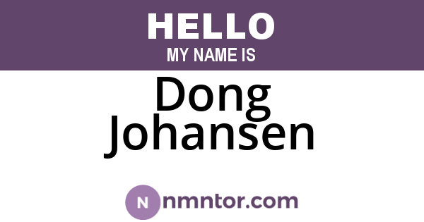 Dong Johansen