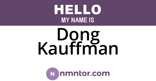 Dong Kauffman