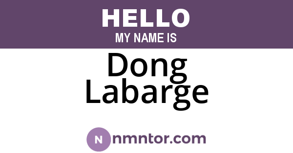 Dong Labarge