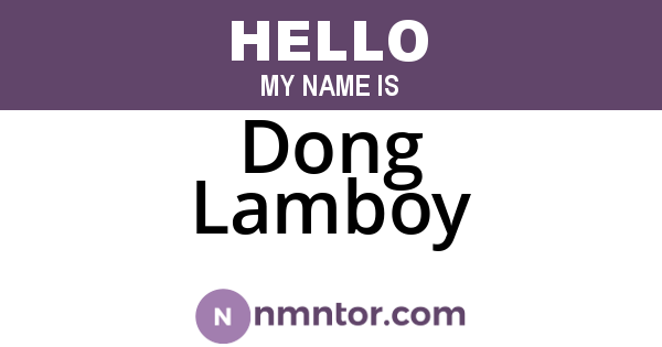 Dong Lamboy