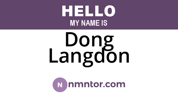 Dong Langdon