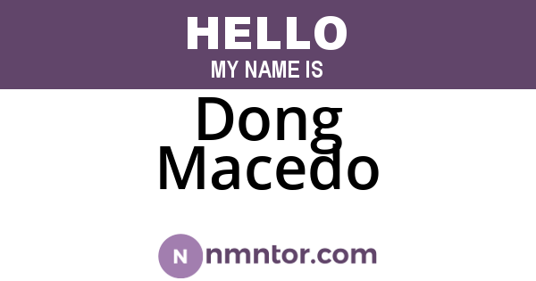 Dong Macedo