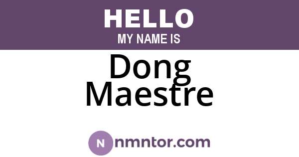Dong Maestre