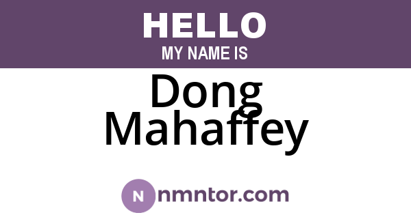Dong Mahaffey