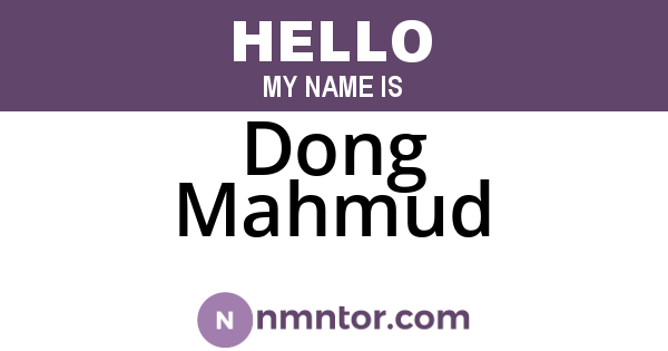 Dong Mahmud