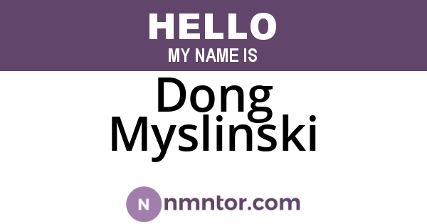 Dong Myslinski
