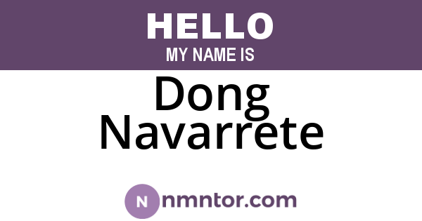Dong Navarrete