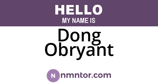 Dong Obryant