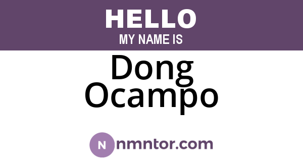 Dong Ocampo
