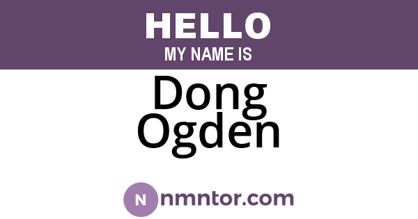 Dong Ogden