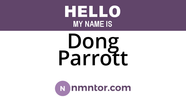 Dong Parrott