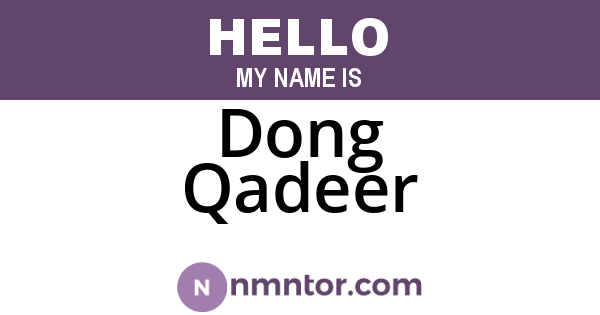 Dong Qadeer