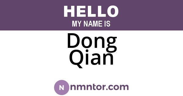 Dong Qian