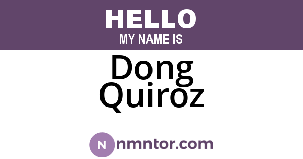 Dong Quiroz