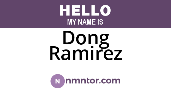 Dong Ramirez