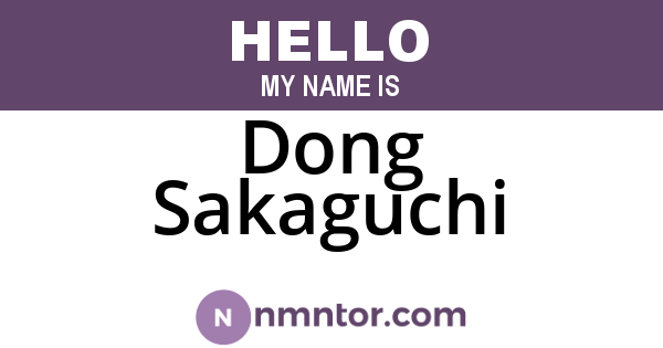 Dong Sakaguchi
