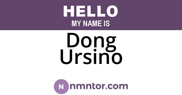 Dong Ursino