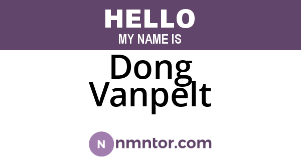 Dong Vanpelt