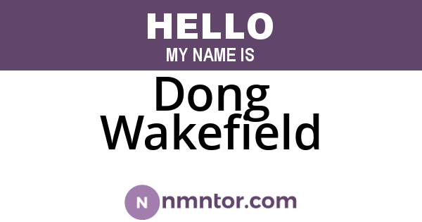Dong Wakefield