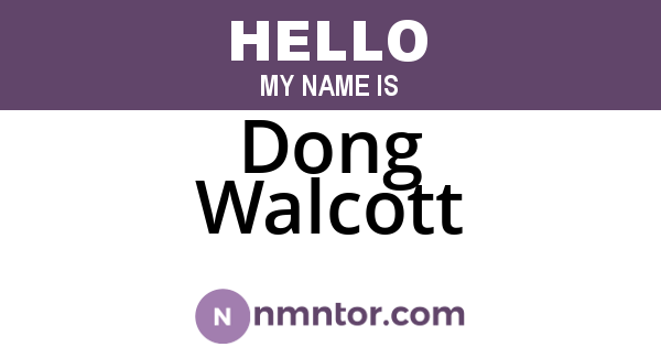 Dong Walcott