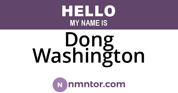 Dong Washington