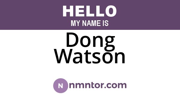 Dong Watson